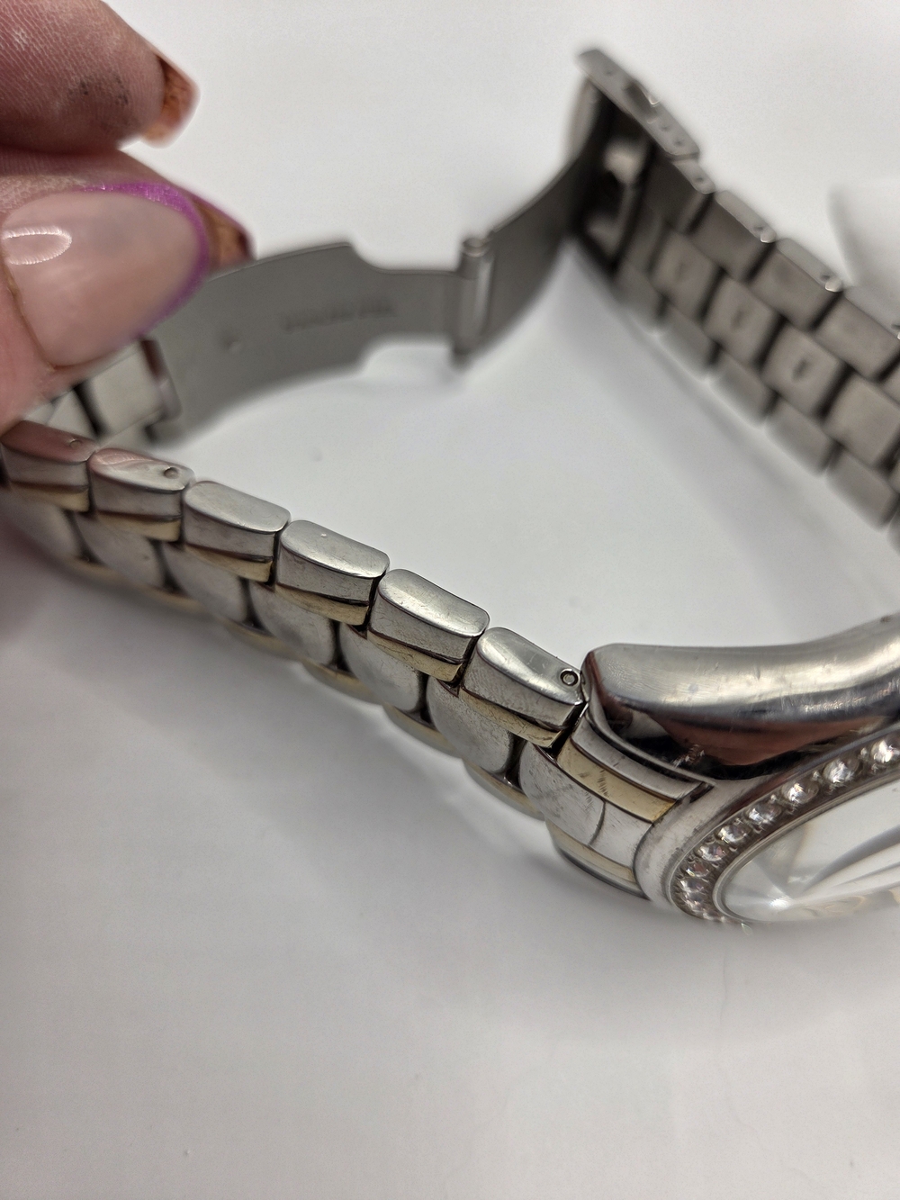 Marc Ecko Two Tone Swarovski Crystal Encore Oz Men's Bracelet Watch - Picture 8 of 8